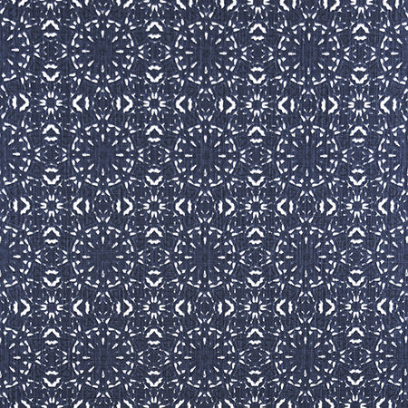 Hidden Sun Space Blue by Carole Fabric Well-Traveled 100% Cotton Pakistan 30,000 Wyzenbeek Double Rubs </p><p>Repeat: 6 3/4" V, 6 3/4" H 54" - Fabric Carolina -