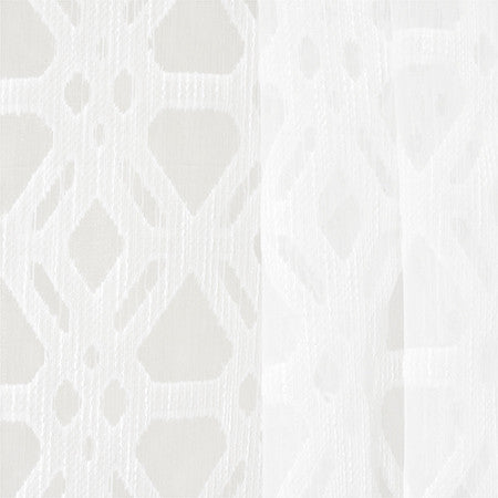 Best Way White by Carole Fabric Sheer Luxury 100% Polyester-Weighted Hem INDIA N/A 6 5/8" V, 4 1/8" H 116"  - Fabric Carolina -