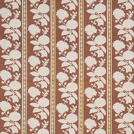 Quiet Brook Sienna by Carole Fabric English Garden 85% Cotton, 15% Linen 45,000 Martindale Circular Rubs 8 5/8" V, 7 5/8" H 54 1/2" - Fabric Carolina -