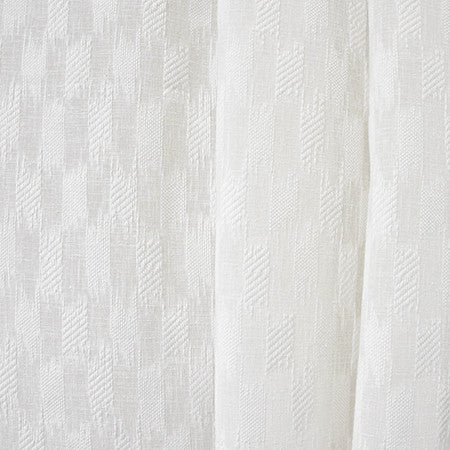 Bring It All White by Carole Fabric Sheer Luxury 91% Polyester, 9% Cotton-Weighted Hem INDIA  6 7/8" V, 2 1/2" H 116"  - Fabric Carolina -