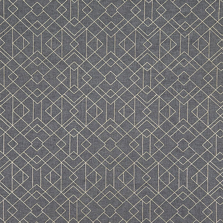 Crystal Palace Black Tie by Carole Fabric Shape Shifter Base: 52% Polyester, 48% Cotton Embr: 100% Zari India  9 1/2" V, 10 1/4" H 51"  - Fabric Carolina -