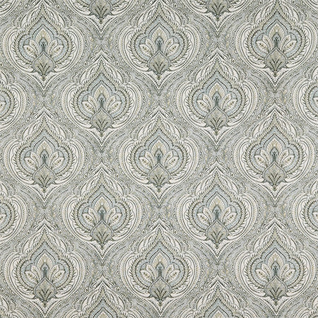Fancy Pants Fog by Carole Designer Fabric First Impressions 100% Cotton Spain 18" V, 4 1/2" H HD 54" - Swanky Fabrics -