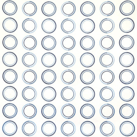 In The Ring Bluestone by Carole Designer Fabric Blue Crush Base: 52% Polyester, 48% Cotton Embr: 100% Polyester India 9 1/4" V, 10 3/4" H 52 1/2"" - Swanky Fabrics -