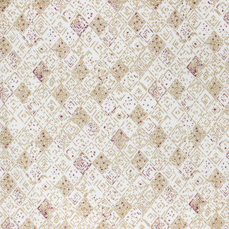 Circa Aztec by Carole Fabric Mulberry Sangria 90% Cotton, 10% Linen Pakistan N/A 27" V, 24 7/8" H 58"  - Fabric Carolina -