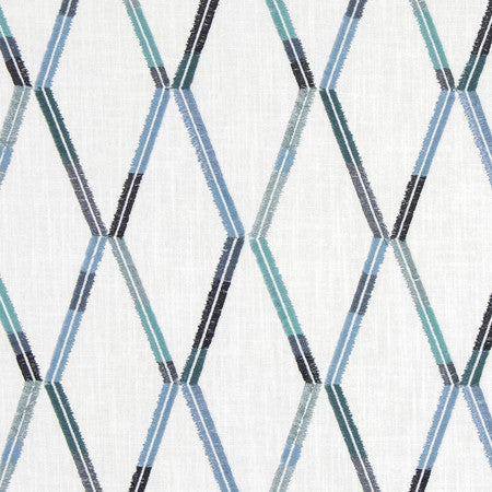 Never Mind Atlantis by Carole Designer Fabric Making Waves Base: 50% Cotton, 35% Viscose, 15% Linen Embr: 100% Polyester N/A 9 1/4" V, 8 5/8" H 53" - Swanky Fabrics -
