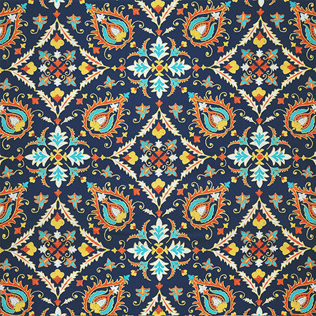 Faux Show Regatta by Carole Fabric First Impressions 100% Cotton India  25 1/4" V, 13 1/2" H HD 54"  - Fabric Carolina -