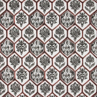 Be Merry Rust by Carole Designer Fabric Mulberry Sangria 100% Cotton India Passes 25,000 Circular Rubs Martindale Horizontal: 13 1/2" and Vertical: 12 1/4" 54" - Swanky Fabrics -