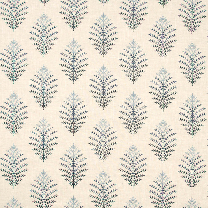 Fox Ridge Rain by Carole Fabric Blue Forest 70% Cotton, 25% Polyester, 5% Linen India Passes 50,000 Double Rubs Wyzenbeek Horizontal: 85 and Vertical: 75 52 - Fabric Carolina -