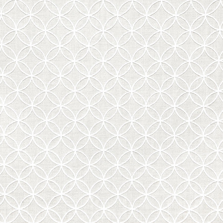 Instant Connection Optic White by Carole Designer Fabric Neutral Ground 100% Polyester India 4 1/2" V, 4 1/2" H 53"" - Swanky Fabrics -