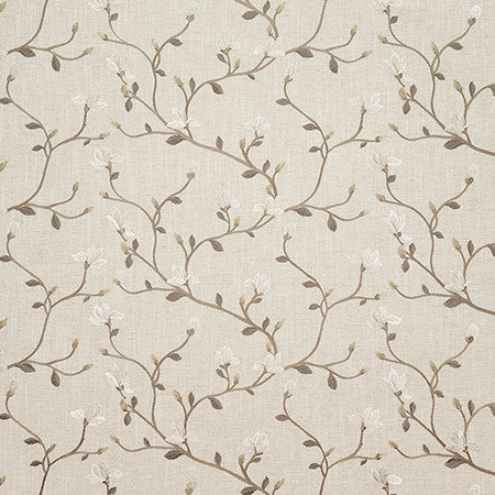 Season Opener Mocha by Carole Fabric Earth & Stone 52% Polyester, 21% Viscose, 18% Cotton, 9% Linen India N/A 9 1/2" V, 16 3/4" H 51"  - Fabric Carolina -