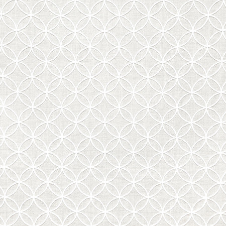 Instant Connection Optic White by Carole Fabric Neutral Ground 100% Polyester India  4 1/2" V, 4 1/2" H 53""  - Fabric Carolina -
