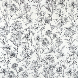 Garden Stencil Graphite by Carole Fabric