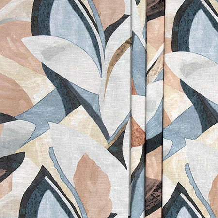 Flickering Light Ocean by Carole Fabric Sheer Impressions 100% Recycled Fr Polyester N/A 31 1/2" V, 21 5/8" H 119" - Fabric Carolina -