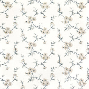 Hearts And Flowers Aqua by Carole Fabric