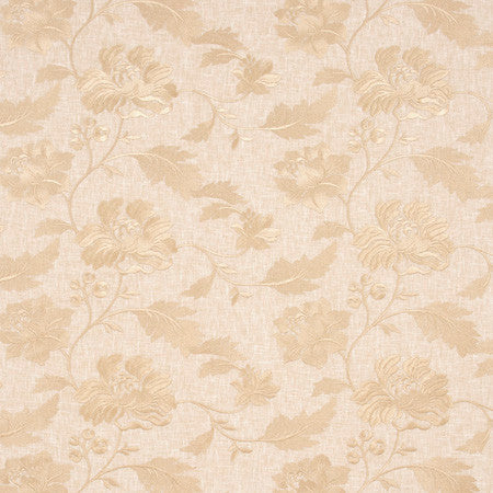 One She Loves Antique by Carole Fabric Lemongrass 70% Polyester, 30% Cotton India  9 3/8" V, 16 7/8" H 51.5"  - Fabric Carolina -