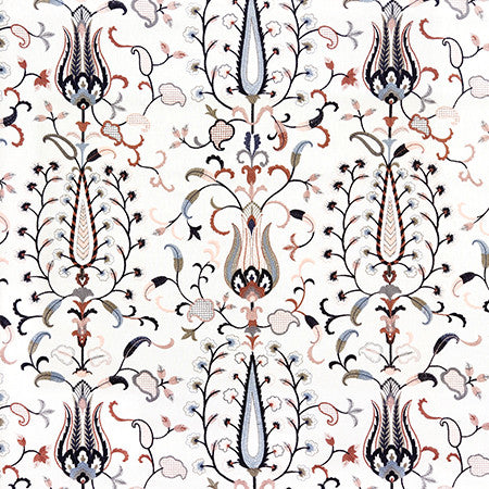 Chance To Create Dusty Rose by Carole Fabric Hidden Treasure Base: 50% Poly, 50% Cotton Embr: 70% Poly, 30% Cotton India  30 1/2" V, 25 1/2" H 50"  - Fabric Carolina -