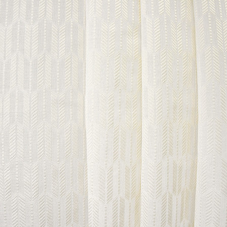 Heading Out Cream by Carole Designer Fabric Sheer Luxury 100% Polyester TURKEY 1 1/2" V, 3 7/8" H 118" - Swanky Fabrics -