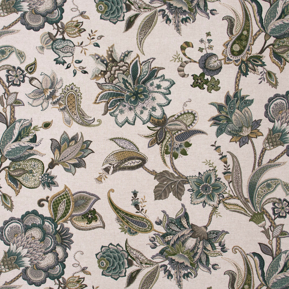 Cold Morning Haze by Carole Fabric Lemongrass 90% Cotton, 5% Rayon, 5% Linen-SSR Printed & Finished in USA Passes 15,000 Double Rubs Wyzenbeek Horizontal: 27 and Vertical: 27 54 - Fabric Carolina -