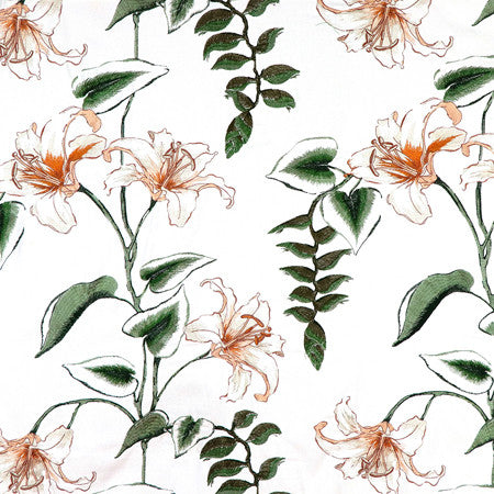 <p>Lily Garden Sunny by Carole Fabric</p><p><strong>Required Minimum Quantity Purchase: 2 yards</strong></p><p>Book: Forget Me Knot</p><p>Content: Base: 100% Cotton Embr: 85.8% Cotton, 14.2% Rayon</p><p>Origin: </p><p>Performance: N/A</p><p>Repeat: 30" V, 25" H</p><p>Width: 50 1/2*"</p>