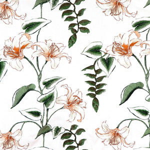 Lily Garden Sunny by Carole Fabric