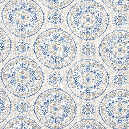 Place Setting Yacht by Carole Fabric Artisan 100% Cotton PAKISTAN  12 1/2" V, 13 1/2" H HD 55"  - Fabric Carolina -