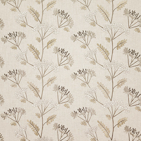 With Delight Croissant by Carole Fabric Earth & Stone 52% Polyester, 21% Viscose, 18% Cotton, 9% Linen India  9 1/4" V, 17 1/4" H 51"  - Fabric Carolina -