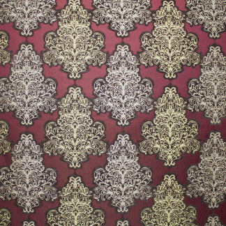 Row House Merlot by Carole Designer Fabric Festive Flair 100% Polyester China N/A Horizontal: 13 3/8" and Vertical: 14 3/8" V 55" - Swanky Fabrics -
