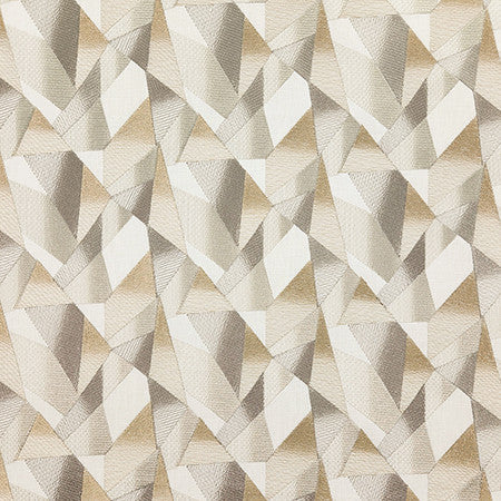 See The Effect Quartz by Carole Designer Fabric Earth & Stone Base: 50% Polyester, 50% Cotton, Embr: 100% Polyester India 6 5/8" V, 6 3/8" H 52" - Swanky Fabrics -
