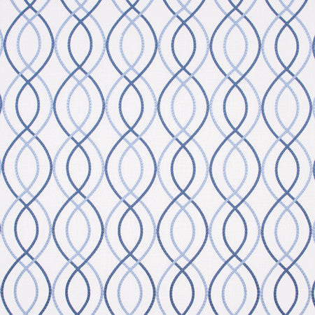 Drifting Away Marina by Carole Designer Fabric Bluebird 73% Cotton, 27% Polyester India Passes 30,000 Double Rubs Wyzenbeek Horizontal: 10 3/4" D and Vertical: 12 1/2" V 54" - Swanky Fabrics -