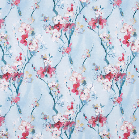 Another Time Mist by Carole Designer Fabric Bluebird 100% Cotton S Korea Passes 15,000 Double Rubs Wyzenbeek </p><p>Repeat: 26" V, 27 1/4" H 54" - Swanky Fabrics -