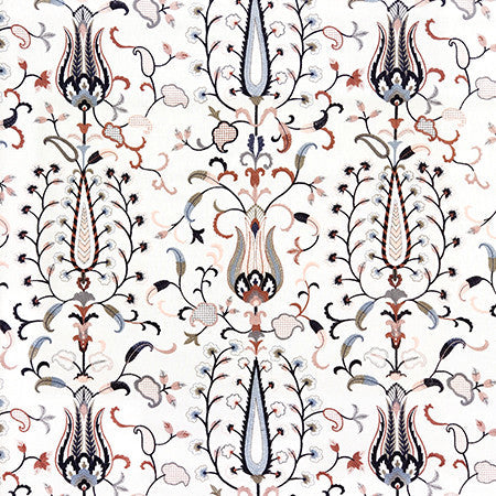 Chance To Create Dusty Rose by Carole Designer Fabric Hidden Treasure Base: 50% Poly, 50% Cotton Embr: 70% Poly, 30% Cotton India 30 1/2" V, 25 1/2" H 50" - Swanky Fabrics -