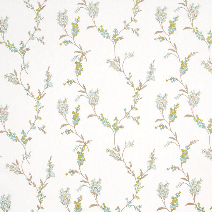Think Of Me Spring by Carole Fabric Blue Forest 50% Polyester, 50% Cotton India N/A Horizontal: 16375 and Vertical: 15375 5075 - Fabric Carolina -