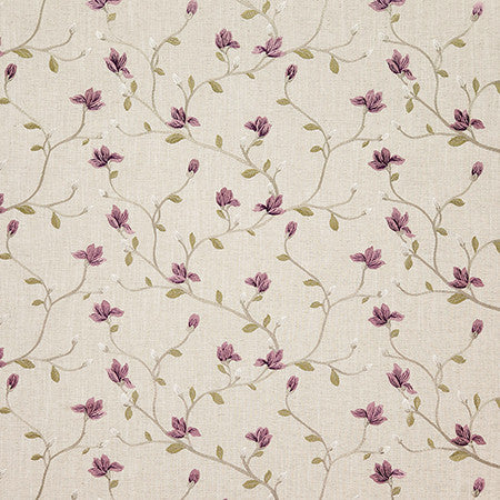 Season Opener Wisteria by Carole Designer Fabric Dawn & Dusk 52% Polyester, 21% Viscose, 18% Cotton, 9% Linen India N/A 9 1/2" V, 16 3/4" H 51" - Swanky Fabrics -
