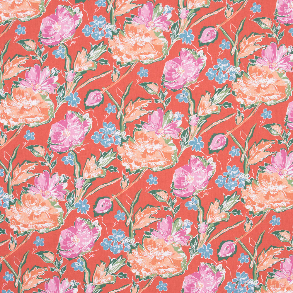 Lady In Waiting Cayenne by Carole Fabric Azalea 90% Cotton, 10% Linen Pakistan Passes 15,000 Double Rubs Wyzenbeek Horizontal: 27 and Vertical: 12.625 56 - Fabric Carolina -