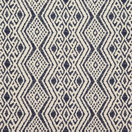 Double Sided Indigo by Carole Designer Fabric Dawn & Dusk 79% Cotton, 21% Polyester India 7 7/8" V, 13 3/8" H 52.75" - Swanky Fabrics -