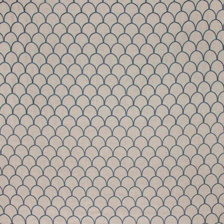 Around The Bend River by Carole Designer Fabric French Navy 88% Polyester, 7% Rayon, 5% Linen China Passes 60,000 Double Rubs Wyzenbeek Horizontal: 275 and Vertical: 4 54 - Swanky Fabrics -