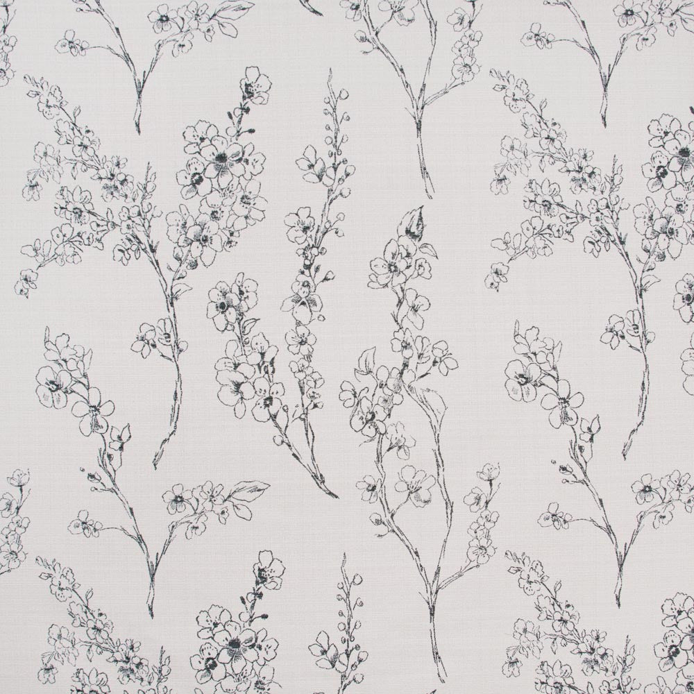 Partly Sunny Cream by Carole Fabric Onyx & Ivory 53% Polyester, 47% Cotton- Acrylic Backing China Passes 120,000 Double Rubs Wyzenbeek Horizontal: 27 and Vertical: 2825 55 - Fabric Carolina -