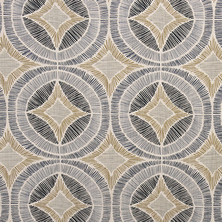 Circle Of Sunlight Denim by Carole Fabric Muse 100% Cotton- SSR Pakistan 12,000 Wyzenbeek Double Rubs 27" V, 13 1/2" H 54"  - Fabric Carolina -