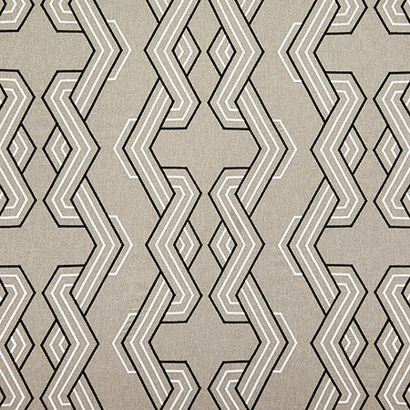 Unique Way Onyx by Carole Fabric Shape Shifter Base: 60% Poly, 30% Cotton, 10% Linen Embr: 100% Spn Poly India  15" V, 12 3/4" H HD 50"  - Fabric Carolina -