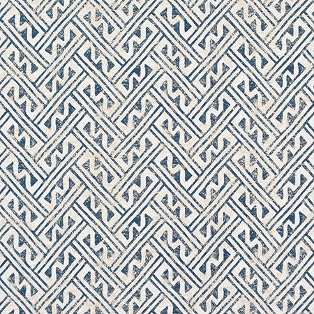 In The Mix Ocean by Carole Fabric Bluebell 100% Cotton-Soil Repellent Usa  13" V, 13 1/2" H 56.5"  - Fabric Carolina -