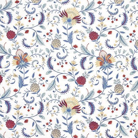 Dare Me Jewel by Carole Fabric Wallflower Base:76% Polyester, 24% Cotton. Embr: 100% Viscose INDIA Base:51,000 Wyzenbeek Double Rubs. Embroidery: 10,000 Wyzenbeek Double Rubs 19 3/8" V, 17" H 52"  - Fabric Carolina -