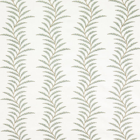 Bayside Bistro Aloe by Carole Designer Fabric Oasis Base: 100% Cotton Embr: 84% Cotton, 16% Viscose India 7 7/8" V, 8 5/8" H 51" - Swanky Fabrics -