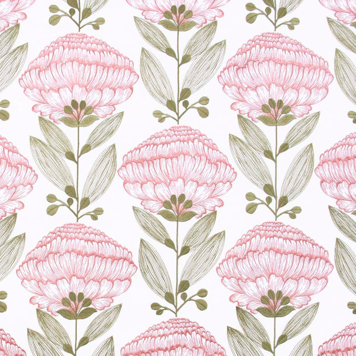 Allium Bloom Ballerina by Carole Fabric Pink Jade 76% Polyester, 24% Cotton India N/A Horizontal: 12.75 and Vertical: 12.75 51 - Fabric Carolina -