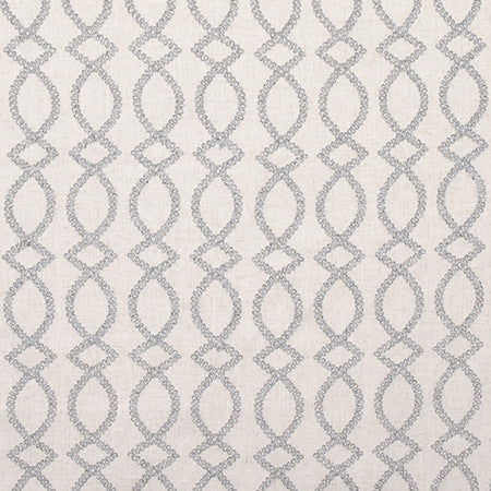 When We Connect Grey by Carole Fabric Artisan Base: 91% Poly, 9% Linen. Embr: 93% Poly, 7% Linen CHINA  5 1/2" V, 3 1/2" H 54"  - Fabric Carolina -