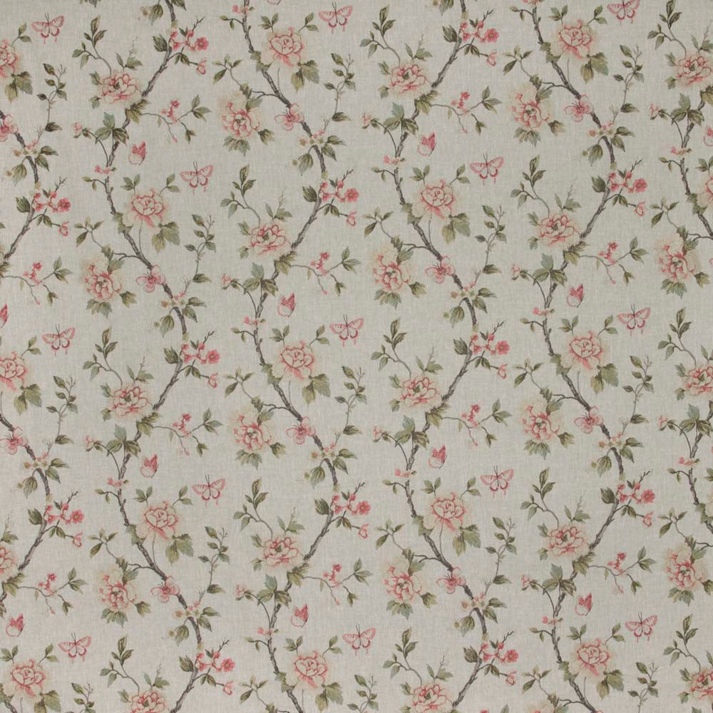 Summer Magic Woodrose by Carole Fabric Summer Garden 52% Polyester, 48% Cotton India N/A Horizontal: 165 and Vertical: 18 51 - Fabric Carolina -