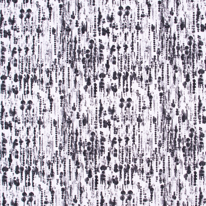 Ink Spots Midnight by Carole Fabric White Smoke 100% Cotton Turkey Passes 27,000 Double Rubs Wyzenbeek Horizontal: 13.5 and Vertical: 12.5 54 - Fabric Carolina -