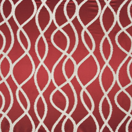 Scintillating Style Scarlet by Carole Designer Fabric Modern Castle 60% COTTON, 40% POLYESTER INDIA 15 1/2" V, 16 3/4" H 50.75" - Swanky Fabrics -