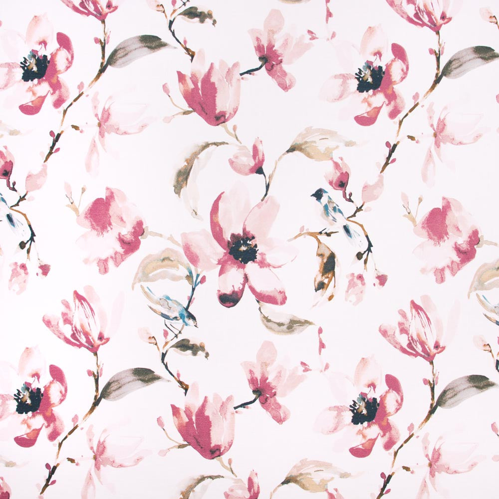 Perching Bird Blush by Carole Fabric Desert Wanderer 100% Cotton Spain Passes 30,000 Double Rubs Wyzenbeek Horizontal: 27 and Vertical: 27 54 - Fabric Carolina -