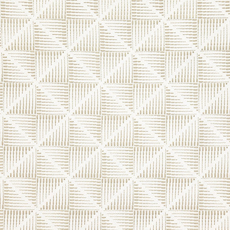 Jagged Edges Flax by Carole Fabric Earth & Stone Base: 52% Polyester, 48% Cotton, Embr: 100% Spun Polyester India  6 1/4" V, 6 1/4" H 52"  - Fabric Carolina -