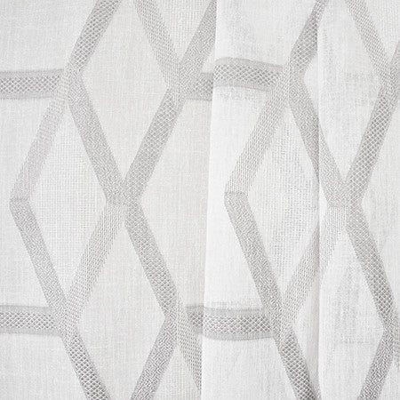 Flip Over Gray by Carole Designer Fabric Sheer Luxury 100% Polyester TURKEY 5 7/8" V, 15 1/8" H 118" - Swanky Fabrics -